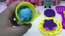 PLAYDOH FROZEN! biscuits en fête cake, make play doh cupcakes for peppa pig español toys