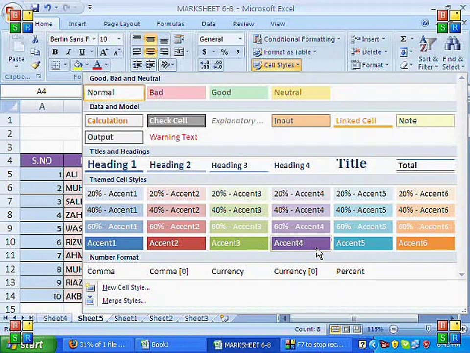 MS Excel Tutorial Urdu Part 10 By Sohail Murtaza