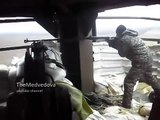 Пески боец АТО бьет из ПТРД по позициям ДНР / Donetsk airport ukranian fighter shoot from PTRD