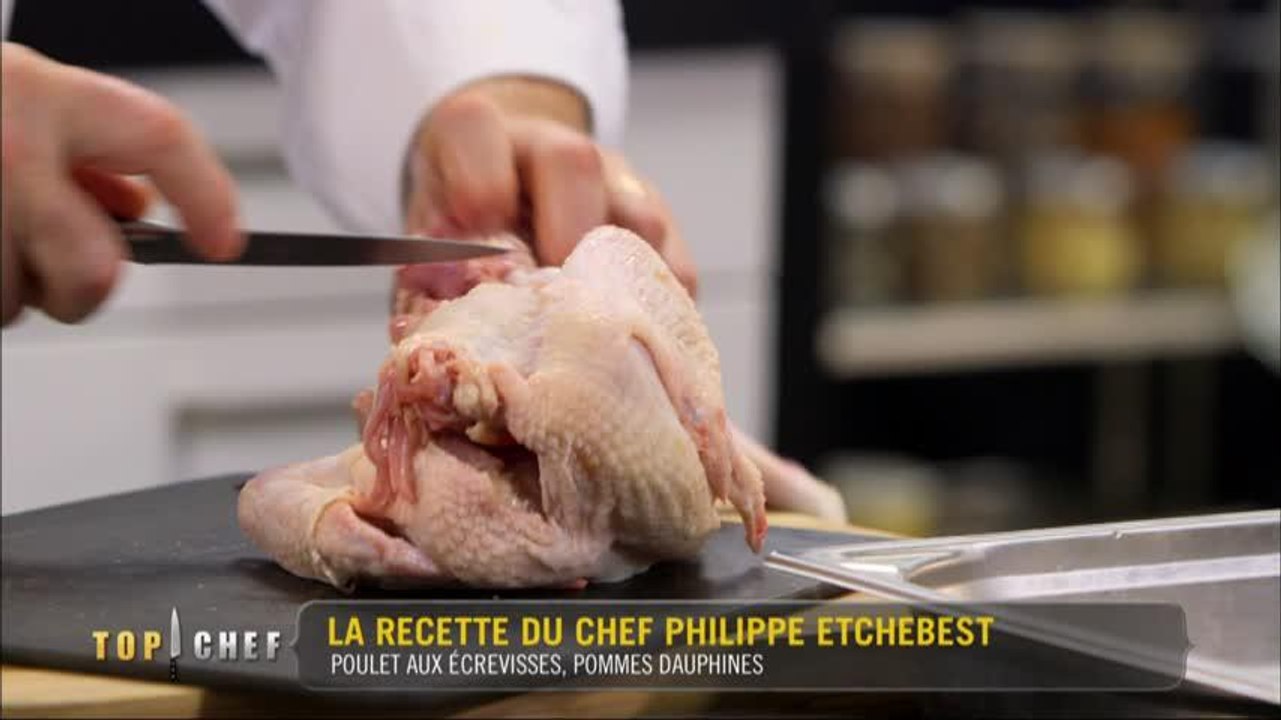 Poulet aux écrevisses et pommes dauphines par Philippe Etchebest 2/4