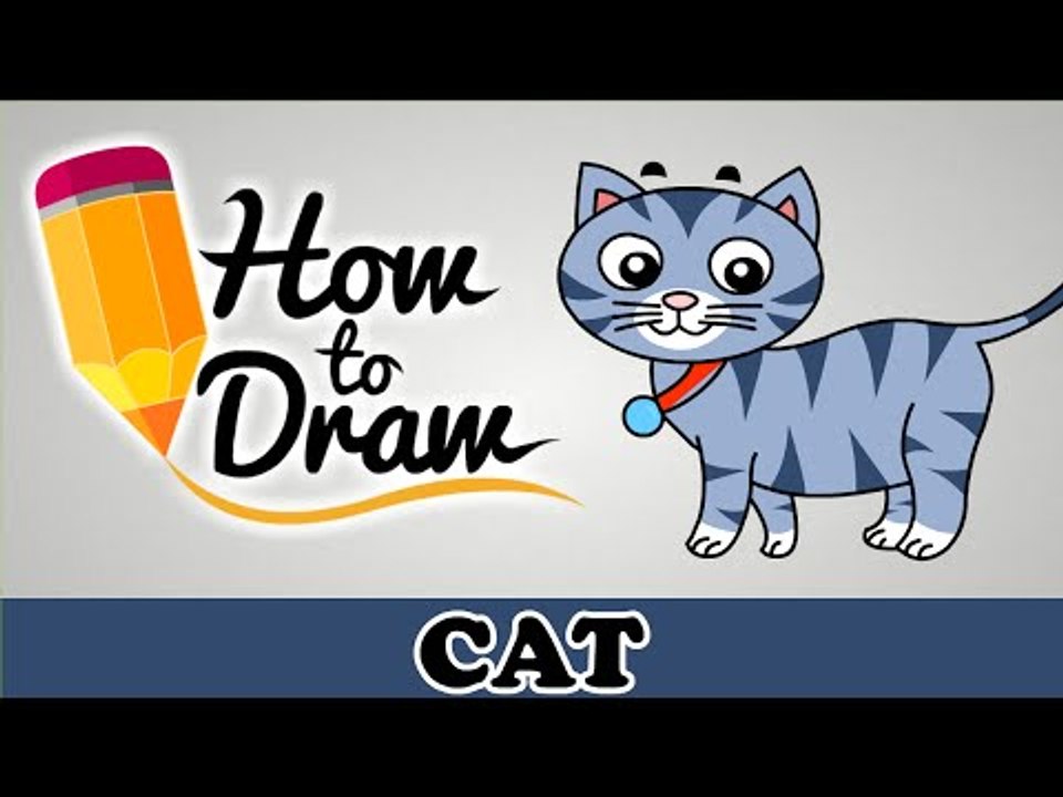 How To Draw A Cute Cat - Easy Step By Step Cart...