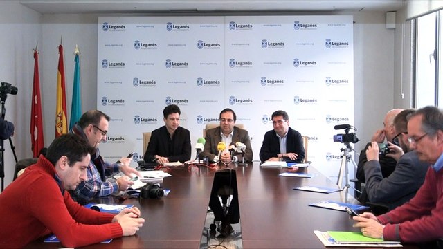 Rueda de prensa de presentación del borrador de presupuestos municipales 2016 del Ayuntamiento de Leganés