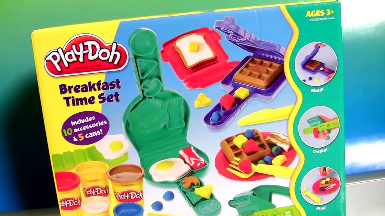Play Doh Breakfast Time Playset Make Waffles Fruits Toppings Eggs - PlayDough Hora del desayuno