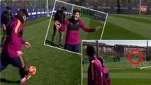Messi marque un but impossible à l'entraînement pour Eros Ramazzotti