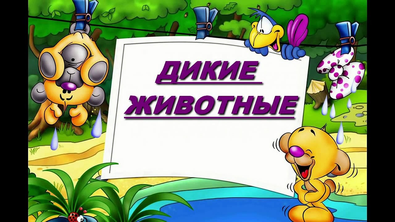 Дикие животные для детей. Развивающая презентация (видео нарезки)
