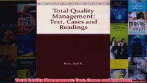 Download PDF  Total Quality Management Text Cases and Readings FULL FREE