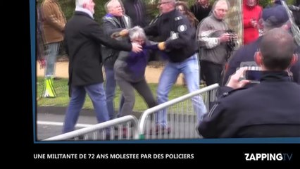 Une militante écologiste de 72 ans violemment arrêtée et menottée par des policiers (Vidéo)
