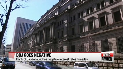 Bank of Japan launches negative rates