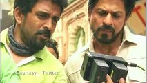Spotted_ Shah Rukh Khan & Mahira shooting for Raees