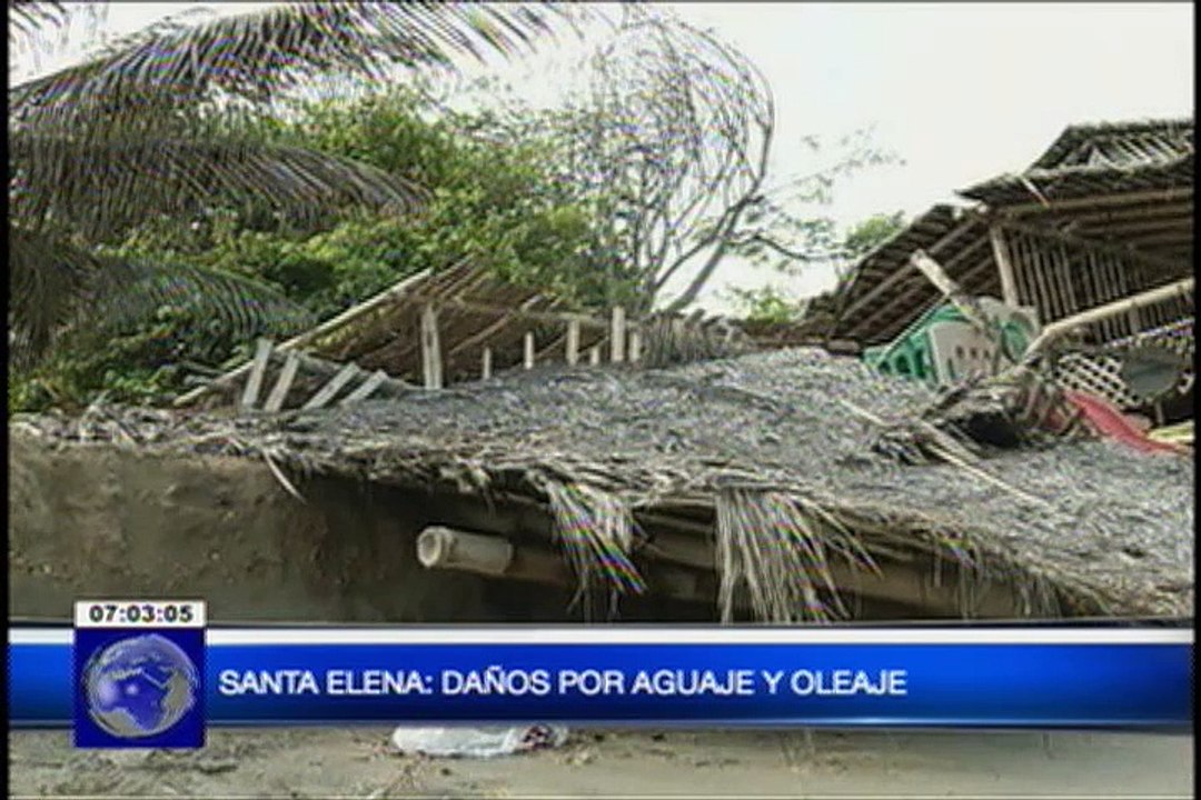 Santa Elena- Daños por aguaje y oleaje