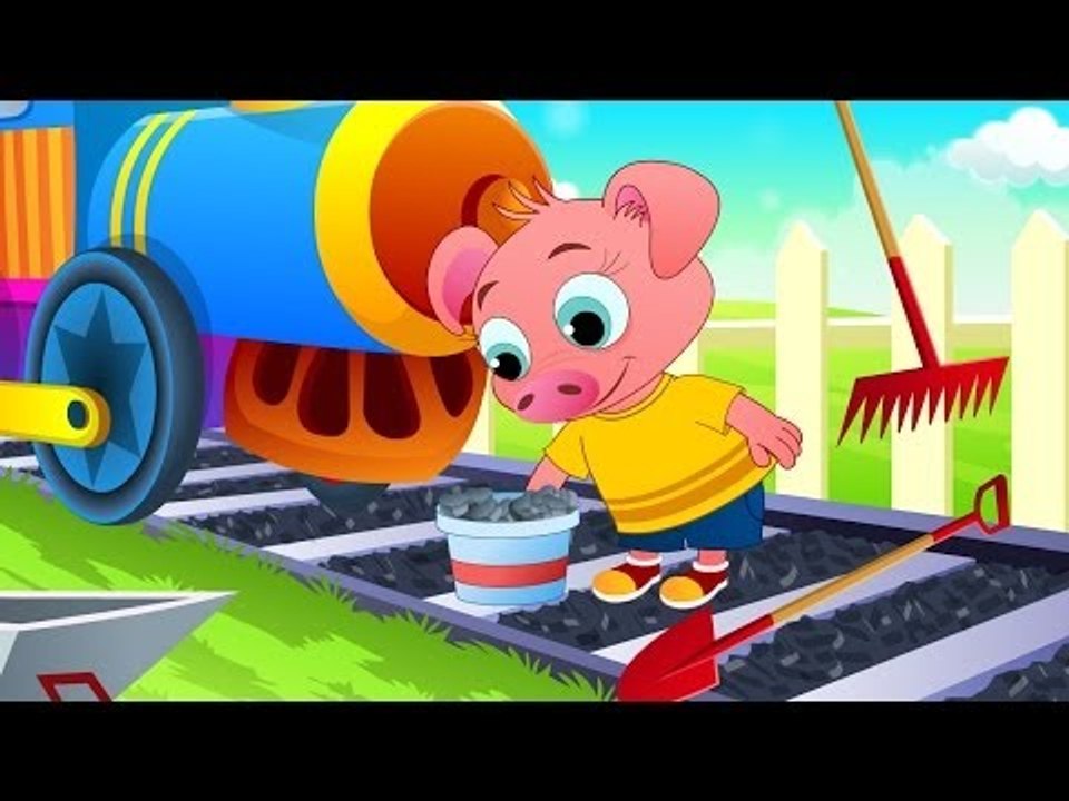 Piggy On The Railway - English Nursery Rhymes - Cartoon And Animated ...