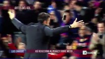 La reacción de Luis Enrique al enterarse del penal que harían Messi y Suárez