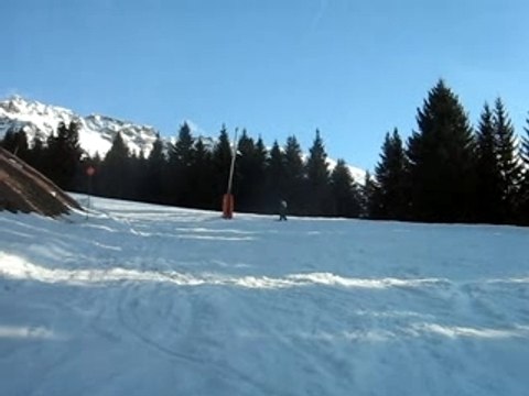 snow board, les debuts d'une jeune fille