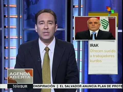 Irak: primer ministro ofrece salarios a trabajadores kurdos