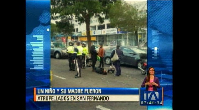 Un niño y su madre fueron atropellados en el norte de Quito
