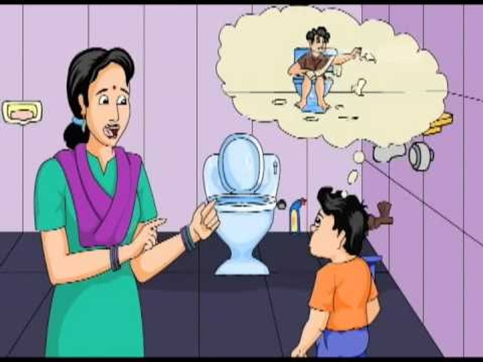 Keep The Toilet Clean - Good Habits And Manners - Pre School Animated Videos For Kids