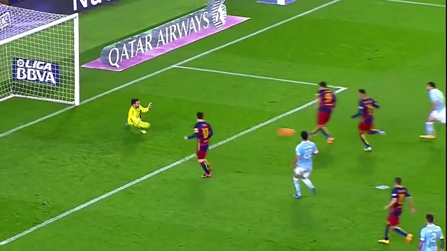 Lionel Messi en duo avec Luis Suarez pour un penalty d fou
