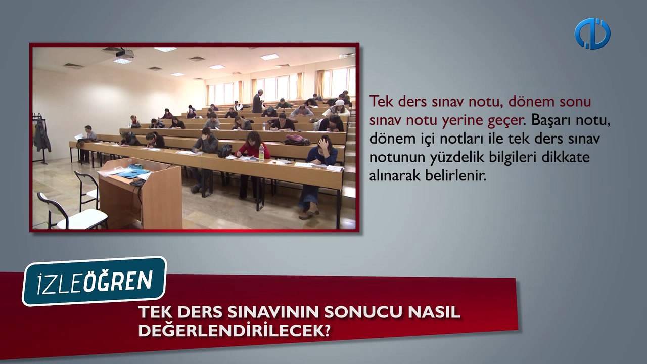 Aöf Tek ders sınavının sonucu nasıl değerlendirilecek?