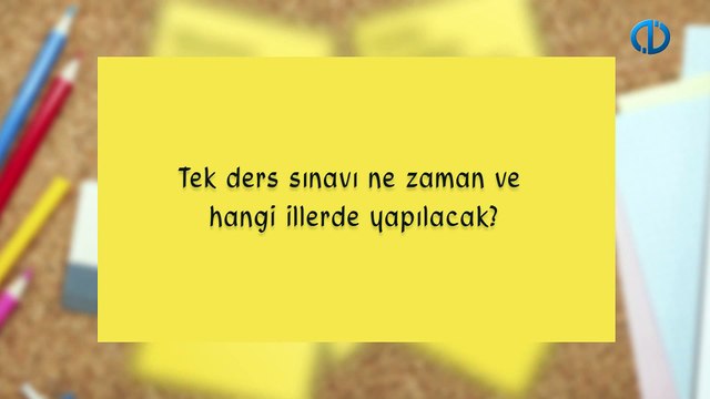 Aöf Tek ders sınavı ne zaman ve hangi illerde yapılacak ?
