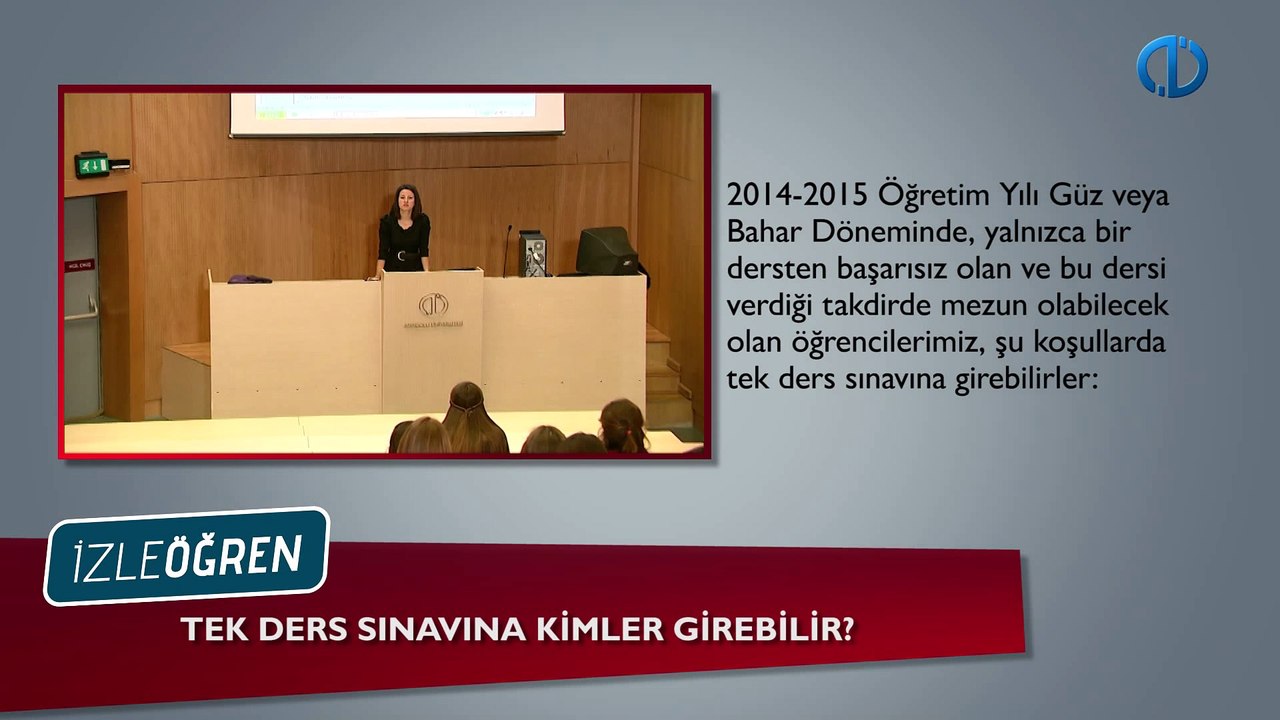 Aöf Tek ders sınavına kimler girebilir?