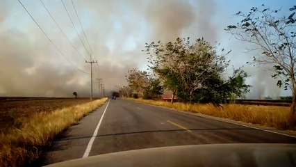 Traverser un incendie en voiture