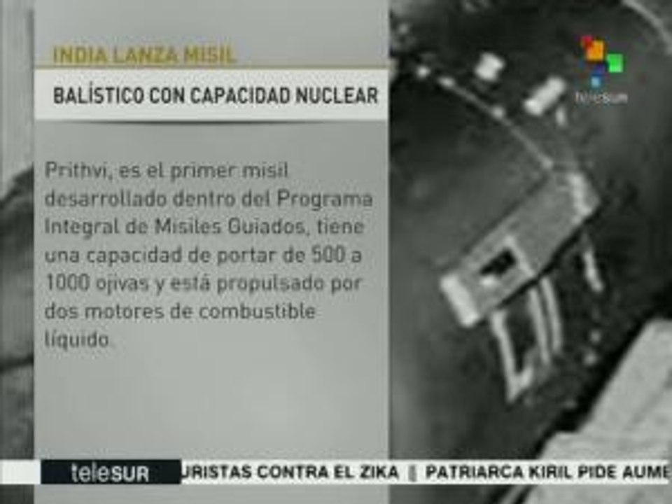 India prueba misil con alcance de hasta 300 Km