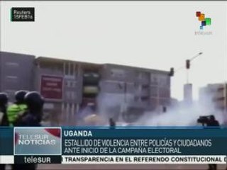 Enfrentamientos entre opositores y policía deja un muerto en Uganda