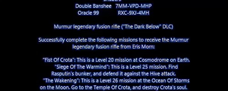 Destiny Cheat Codes, Cheats, Unlockables, Trophies PS3