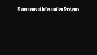 Read Management Information Systems Ebook Free