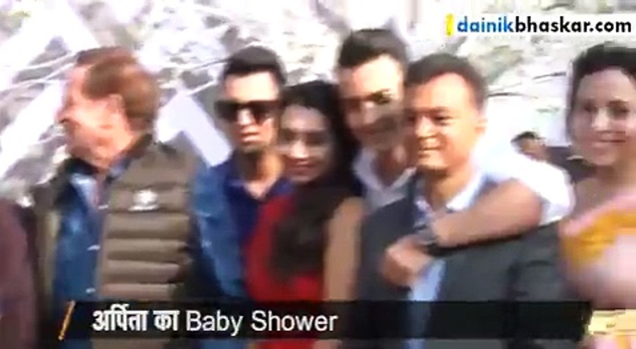 salman khan sister arpita baby shower salman khan arpita khan sangeeta bijlani