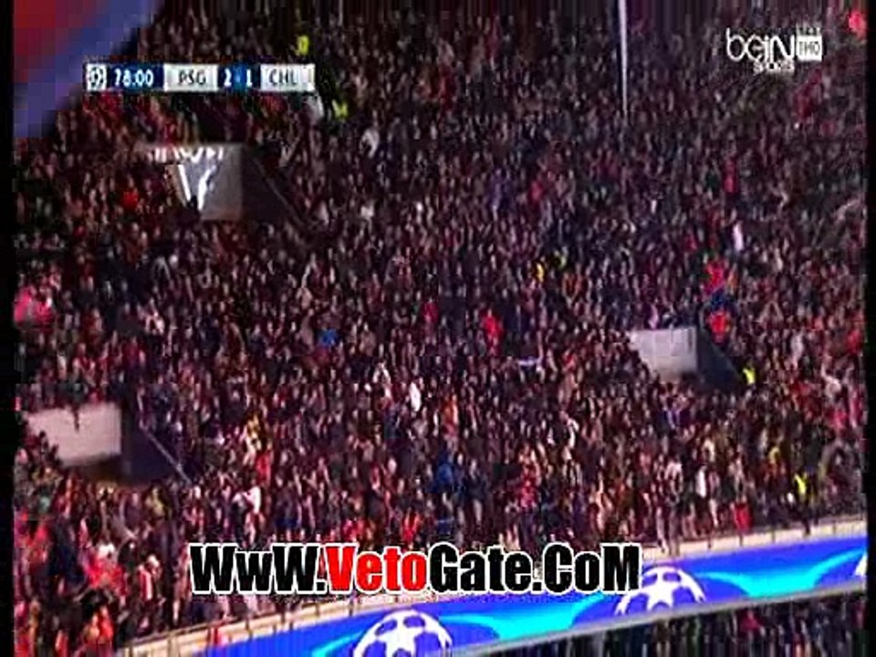 الهدف الثانى باريس سان جيرمان فى مرمى تشيلسى