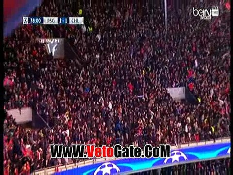 الهدف الثانى باريس سان جيرمان فى مرمى تشيلسى