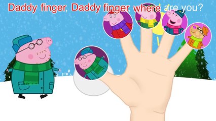Pepa Pig Winter Fun Finger Family Nursery Rhymes Lyrics
