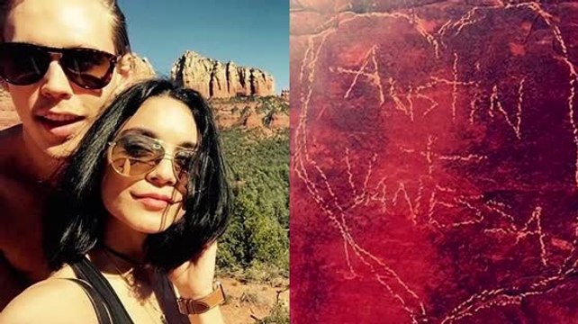 Vanessa Hudgens and Austin Butler in Trouble For Defacing Sedona Rocks
