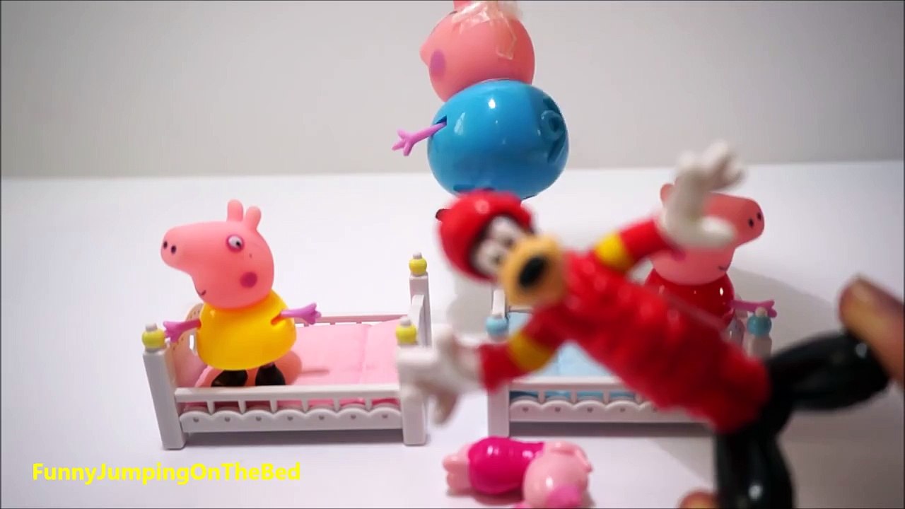 5 Peppa Pig Five Little Monkeys Jumping On The Bed | Children Nursery Rhyme Songs