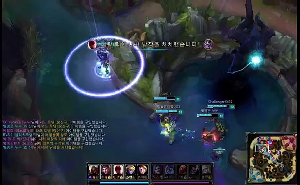 [LOL]Yasuo 1vs 5 outplay- -D