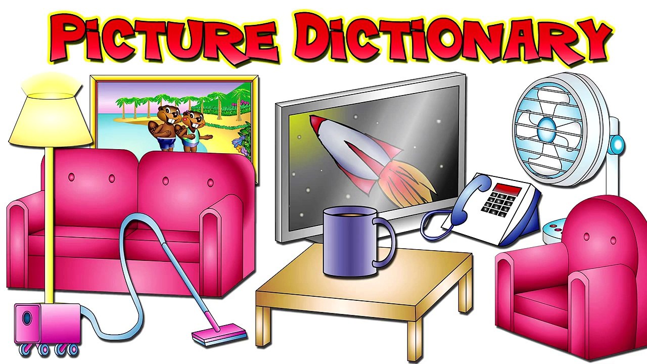 “In the Living Room” (Level 1 English Lesson 24) CLIP - English for Kids, Learn ESL, House Words