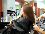 thick ponytail gets snipped
