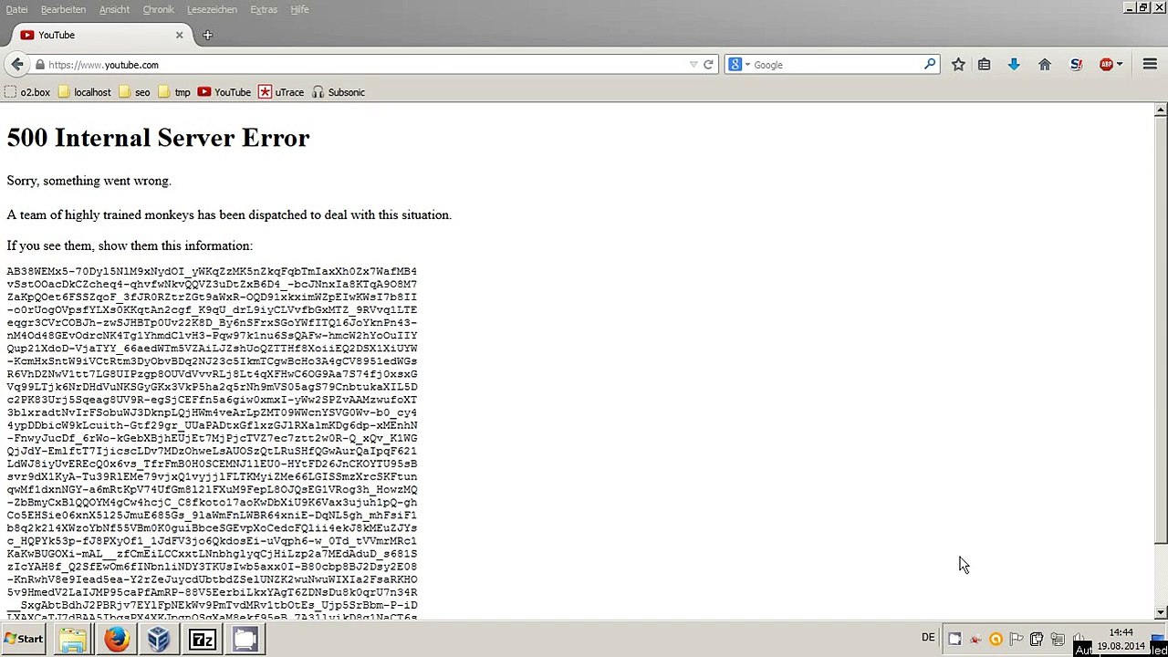A team of highly trained monkeys dealing with 500 internal error