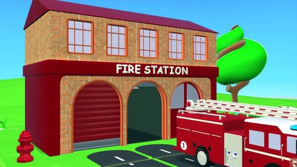 Mô hình xe cứu hỏa chữa cháy trong thành phố