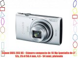 Canon IXUS 265 HS - Cámara compacta de 16 Mp (pantalla de 3 12x 25.4/58.4 mm 4.5 - 54 mm) plateado