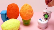 Fancy Foam Pearl Clay Surprise Eggs with Toys on Candy Toilettes