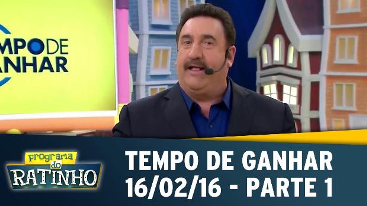 Programa do Ratinho 16.02.16 - Tempo de Ganhar - Parte 1