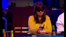 Annette Obrestad reps showdown value on the turn and bluff the river against Sam Trickett