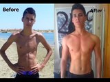 Before After natural transformation musculation 1 year