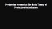 [PDF] Production Economics: The Basic Theory of Production Optimisation Download Online