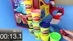 Play Doh Obstacle Course Disney Cars vs Hot Wheels Competition Play-Dough Cans and Wheelies Ramp
