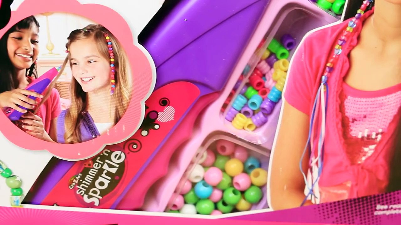 Cra Z Art Hair Beads DIY Hair Style Tutorial & Toy Review of the Shimmer N Sparkle DisneyC