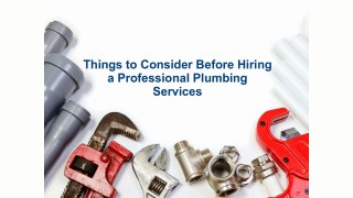 Things to Consider Before Hiring a Professional Plumbing Company