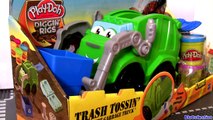 Play Doh Trash Tossin Rowdy the Garbage Truck Dumping Micro Drifters Lightning McQueen Dis